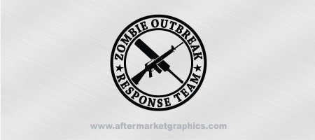 Zombie Outbreak Response Team M16 Cricket Bat Decal